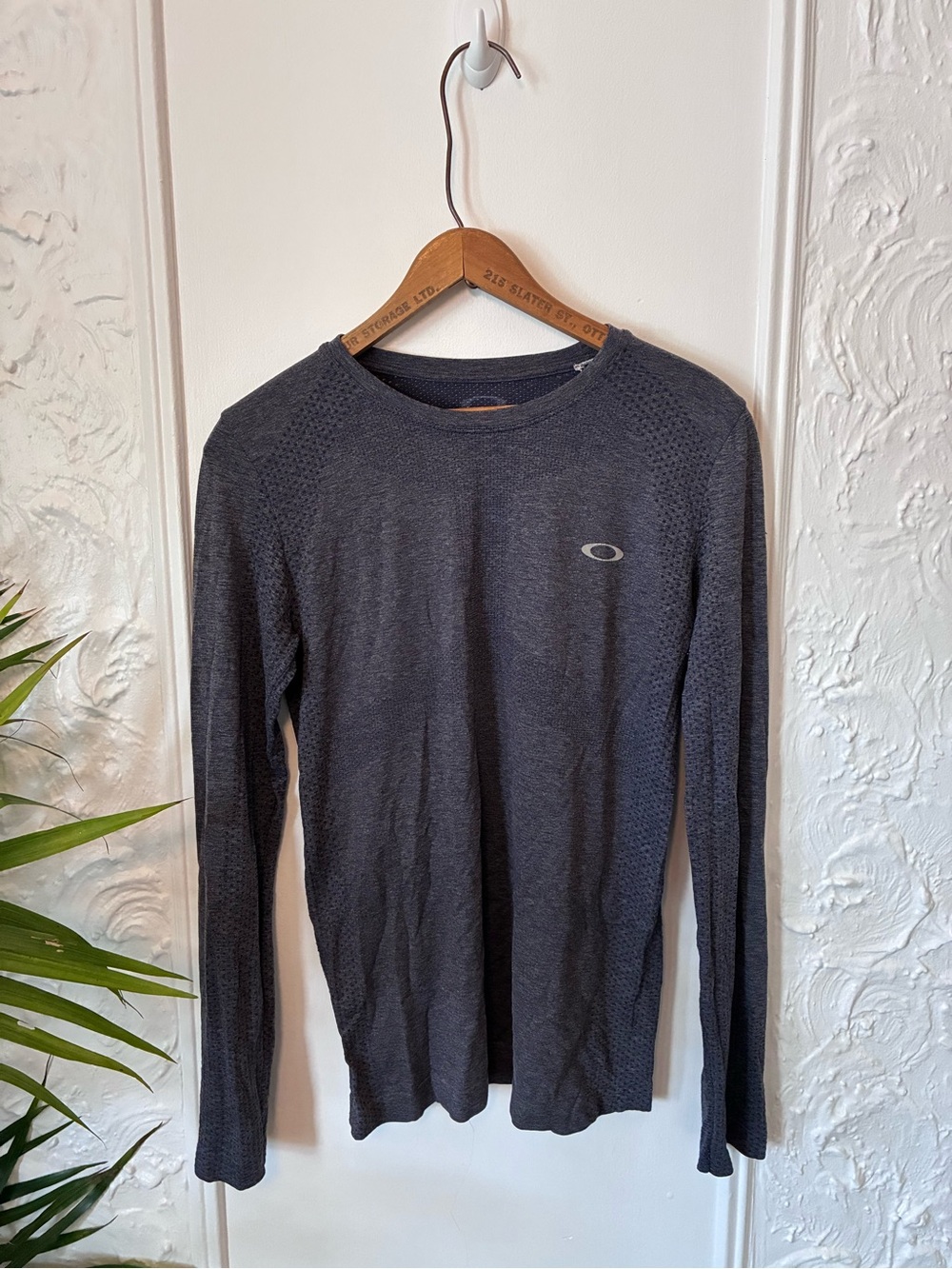 Oakley Men's Athletic Long Sleeve in Charcoal Gray